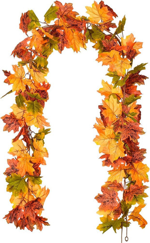 Herbst girlande ahornblätter - herbst,