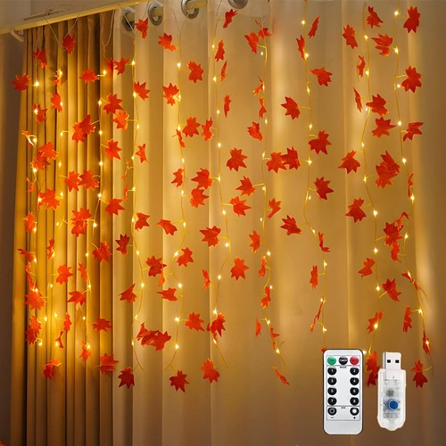 Ahornblatt lichtervorhang - ahornblatt,