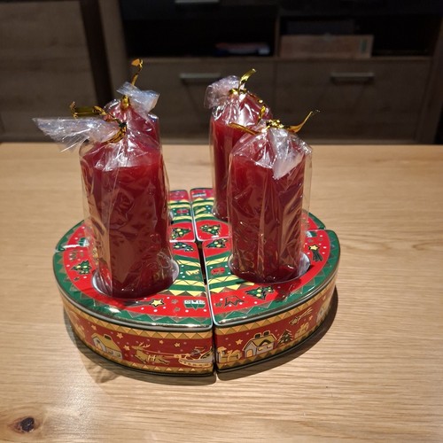 Porzellan adventskranz mit - adventskranz, dem