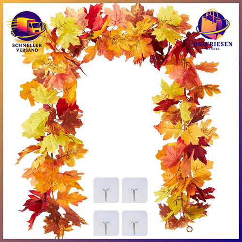 Herbstgirlande ahornblätter - herbstgirlande,