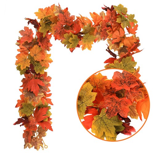 Herbstdeko ahornblatt girlande - herbstdeko,