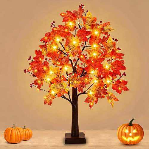 Herbstdeko innen led baum mit - baum,