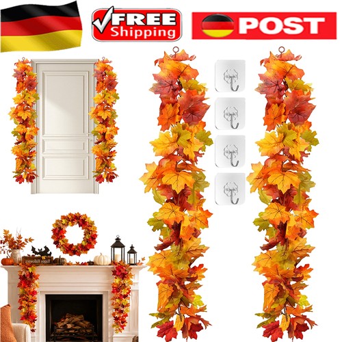 Herbst girlande ahornblätter - herbst,